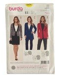 Burda style 6876 jacket sewing pattern. Sizes US 8-18