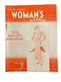 New Zealand Woman’s Weekly August 16 1934 with a sewing pattern, unused, factory folded, ladies frock (attractive frock for the matron), bust 36 inches