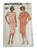 Butterick 3618 Vintage 1980s dress sewing pattern. Bust 34 inches