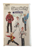 Simplicity 7620 1980s The Karate Kid kimono, pants, headband, belt sewing pattern. All size pattern chest 32-46 inches