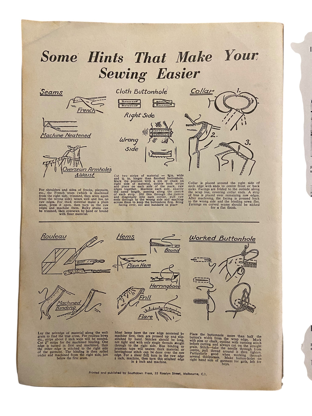 Enid Gilchrist’s baby book draftable pattern book early to mid 1960s, contains many draftable patterns