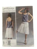 Vogue V1357 Vogue American Designer Rachel Comey top and skirt sewing pattern Bust 34, 36, 38, 40, 42 inches