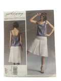 Vogue V1357 Vogue American Designer Rachel Comey top and skirt sewing pattern Bust 34, 36, 38, 40, 42 inches