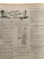 The New Idea magazine September 2 1932 with sewing pattern, tennis dress, unused, factory folded, bust 32 inches
