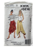 Kwik Sew 3286 skirt sewing pattern. Multisize pattern