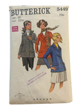 Butterick 5449 vintage 1970s jacket sewing pattern. Bust 32.5 inches