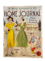 Australian home journal December 1st 1952 with three sewing pattern, unused, factory folded. Two dresses and child’s sunsuit. Bust 34 inches.