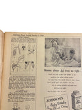 Australian home journal October 2nd 1950 with three sewing pattern, unused, factory folded. Two dresses and night dress. Bust 34 inches.