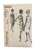 Simplicity 5354 vintage 1960s dress pattern. Bust 32 inches