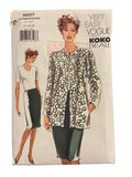 Vogue 9897 vintage Koko Beall jacket and dress sewing pattern Bust 36, 38, 40 inches