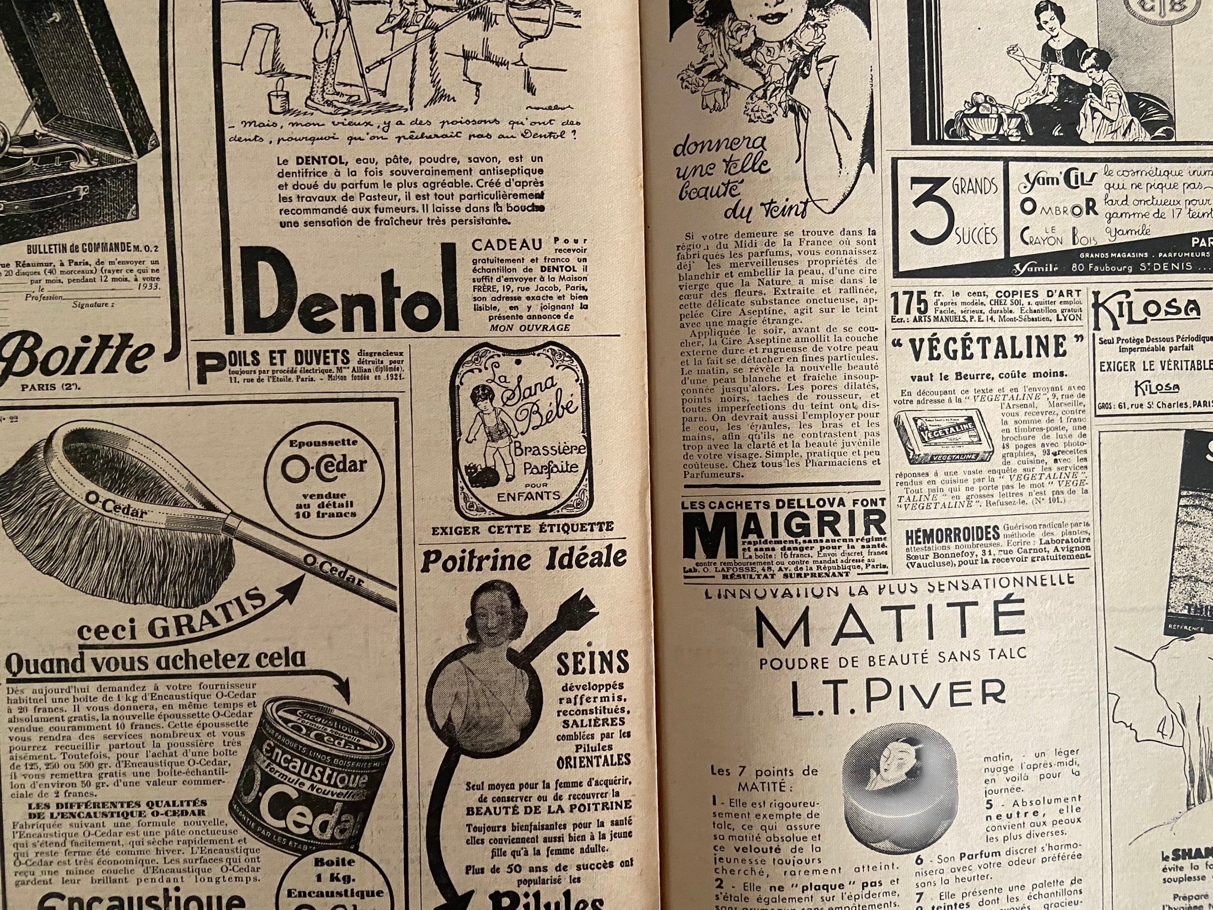 Mon Ouvrage 1 Juliet 1934 includes knitting pattern for the top on the front cover