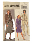 Butterick B4872  2000s sewing pattern for jacket, skirt and pants. Bust 38, 40, 42, 44 inches