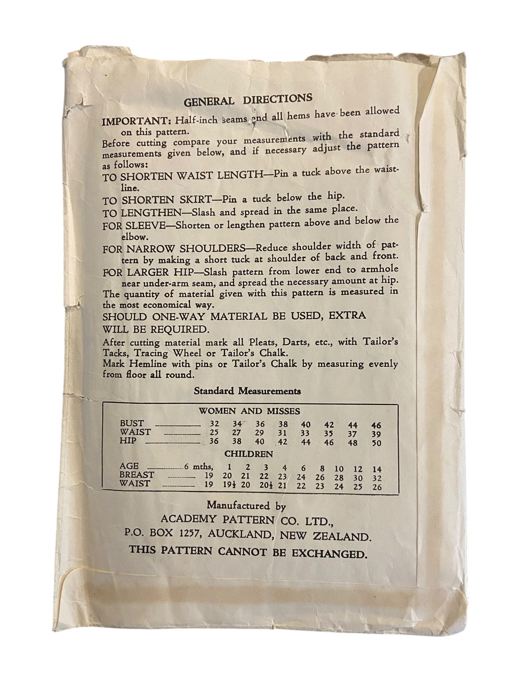 Academy 3441 vintage 1950s skirt sewing pattern. Waist 33 inches, hip 44 inches WOUNDED BARGAIN