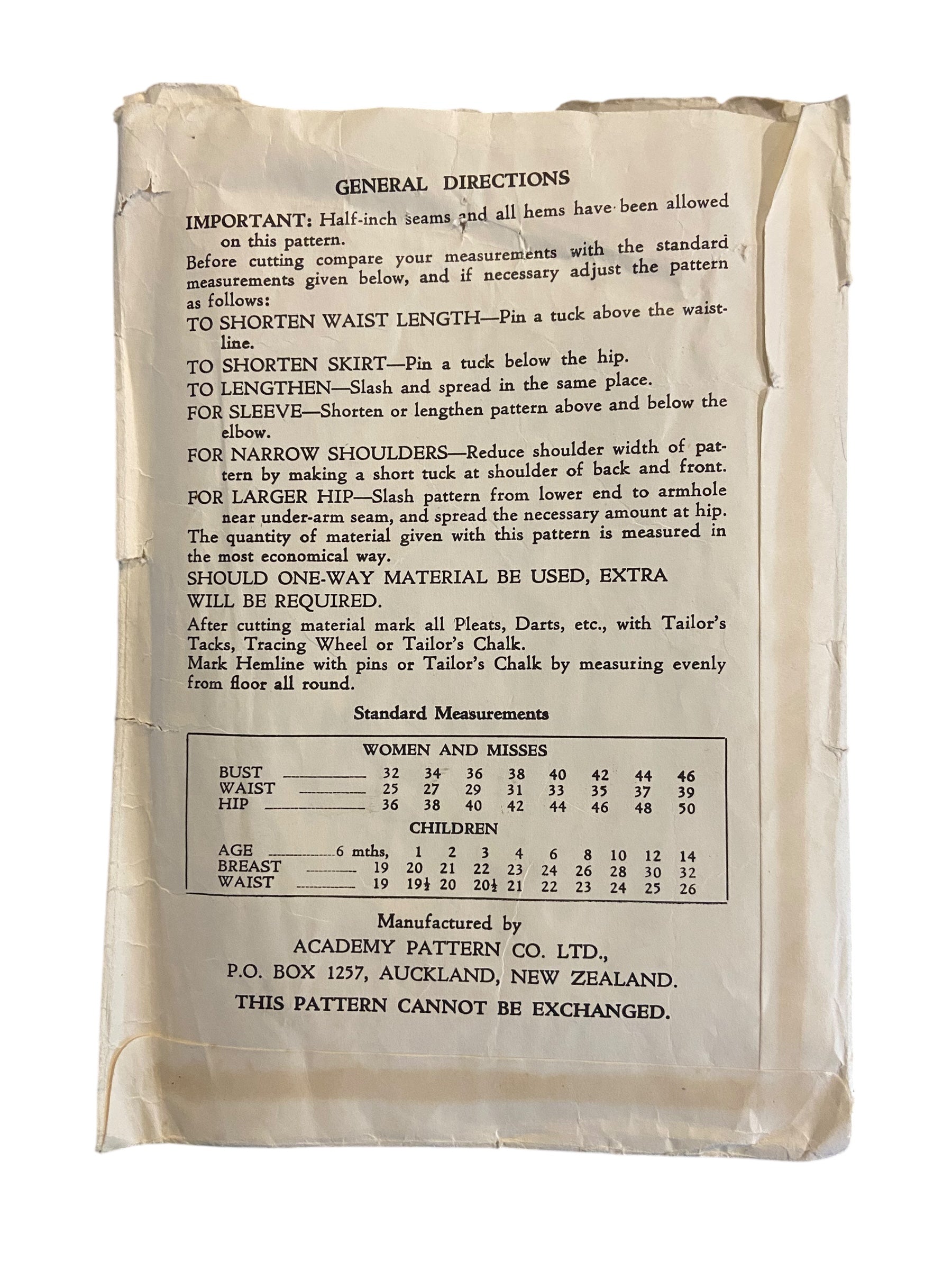 Academy 3441 vintage 1950s skirt sewing pattern. Waist 33 inches, hip 44 inches WOUNDED BARGAIN