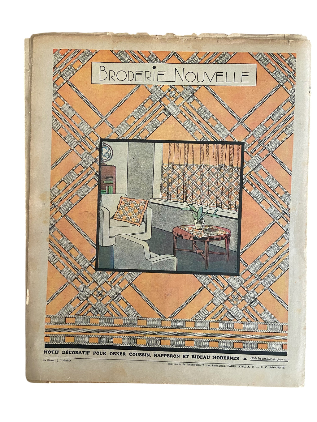 Mon Ouvrage 15 Juliet 1937 includes  crochet pattern for the blouse on the front cover