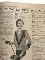 Australian home journal June 1st 1932 with four sewing patterns, unused, factory folded, three frocks bust 36 inches, child’s frock age 4 year