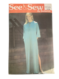Butterick 6708 vintage 1980s caftan sewing pattern. One size.