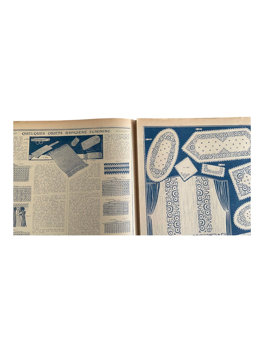 Mon Ouvrage 1 Octobre 1930 vintage French craft magazine with knitting pattern for the fluffy house jacket on the cover