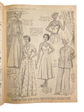 Australian home journal December 1st 1952 with three sewing pattern, unused, factory folded. Two dresses and child’s sunsuit. Bust 34 inches.