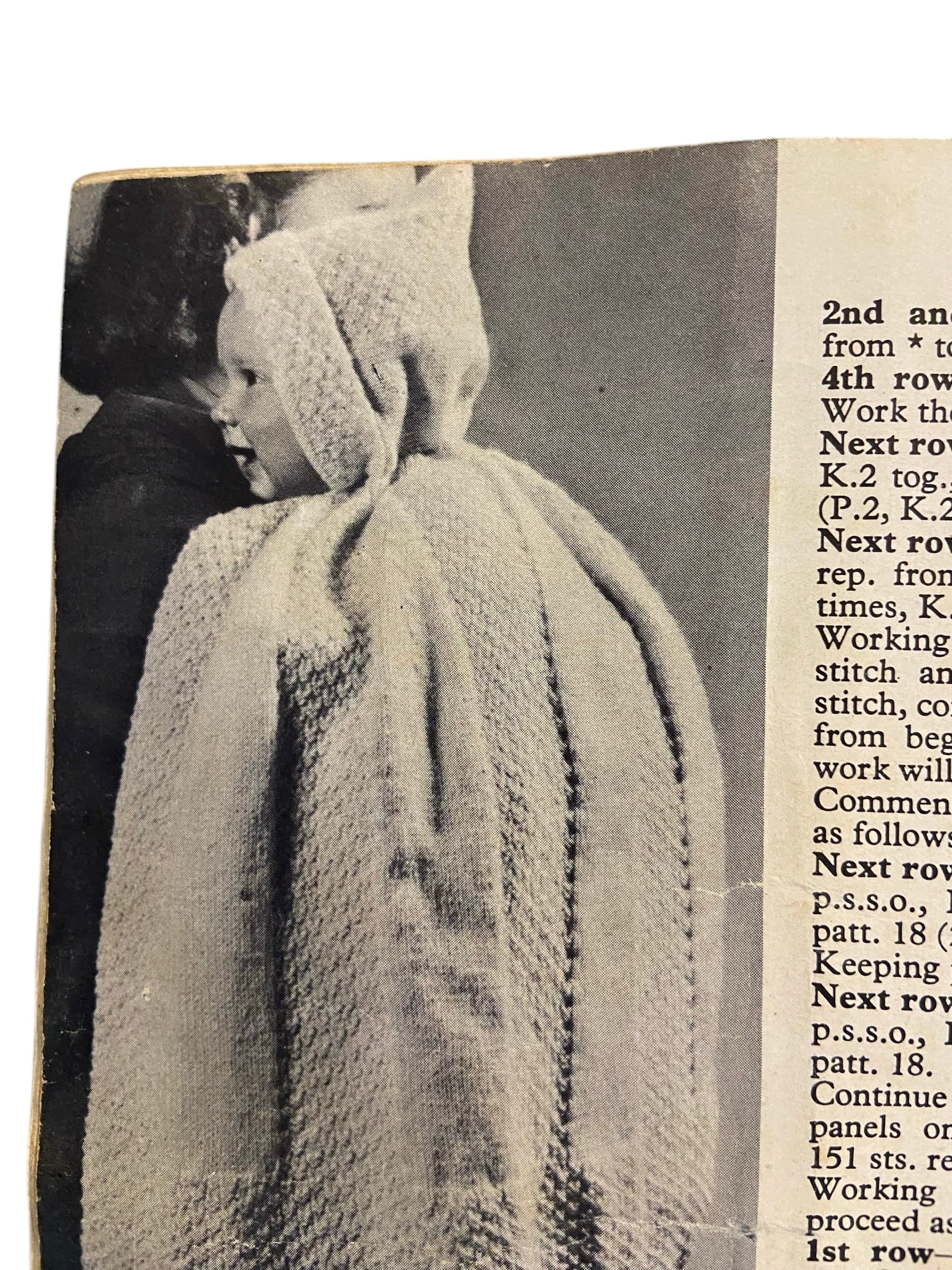 Vintage 1950s or 1960s First Woollies by stitch craft knitting pattern book for babies 6 months and under