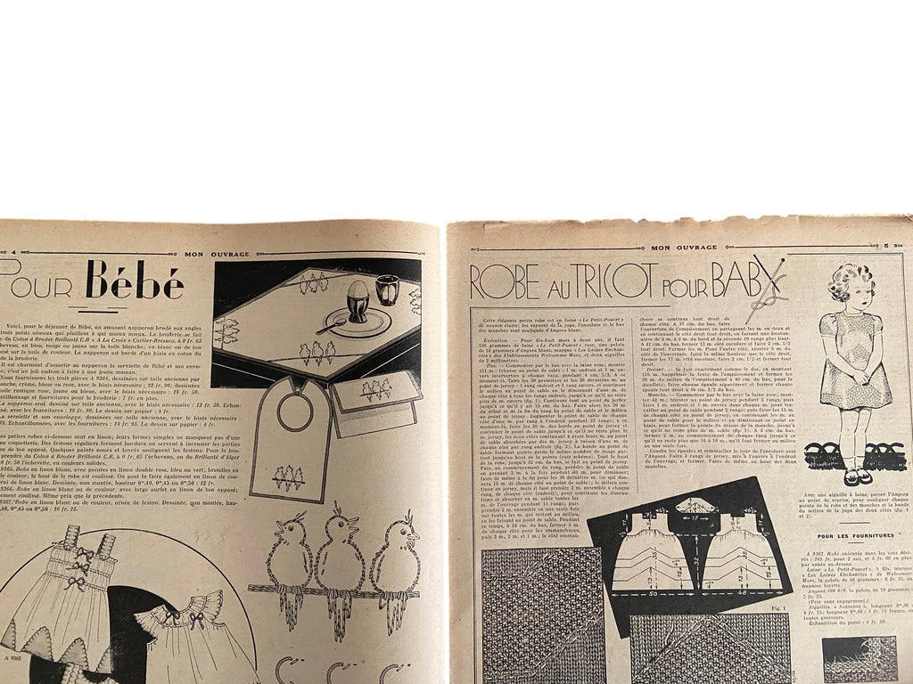 Mon Ouvrage 15 Juliet 1937 includes  crochet pattern for the blouse on the front cover