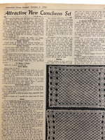 Australian home journal October 2nd 1950 with three sewing pattern, unused, factory folded. Two dresses and night dress. Bust 34 inches.