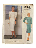 Vogue 1383 vintage 1980s Vogue Paris Original Emanuel Ungaro dress sewing pattern Bust 32.5 inches