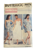 Butterick 5672 vintage 1980s shirt, top, skirt and shorts sewing pattern Bust 36, 38, 40 inches