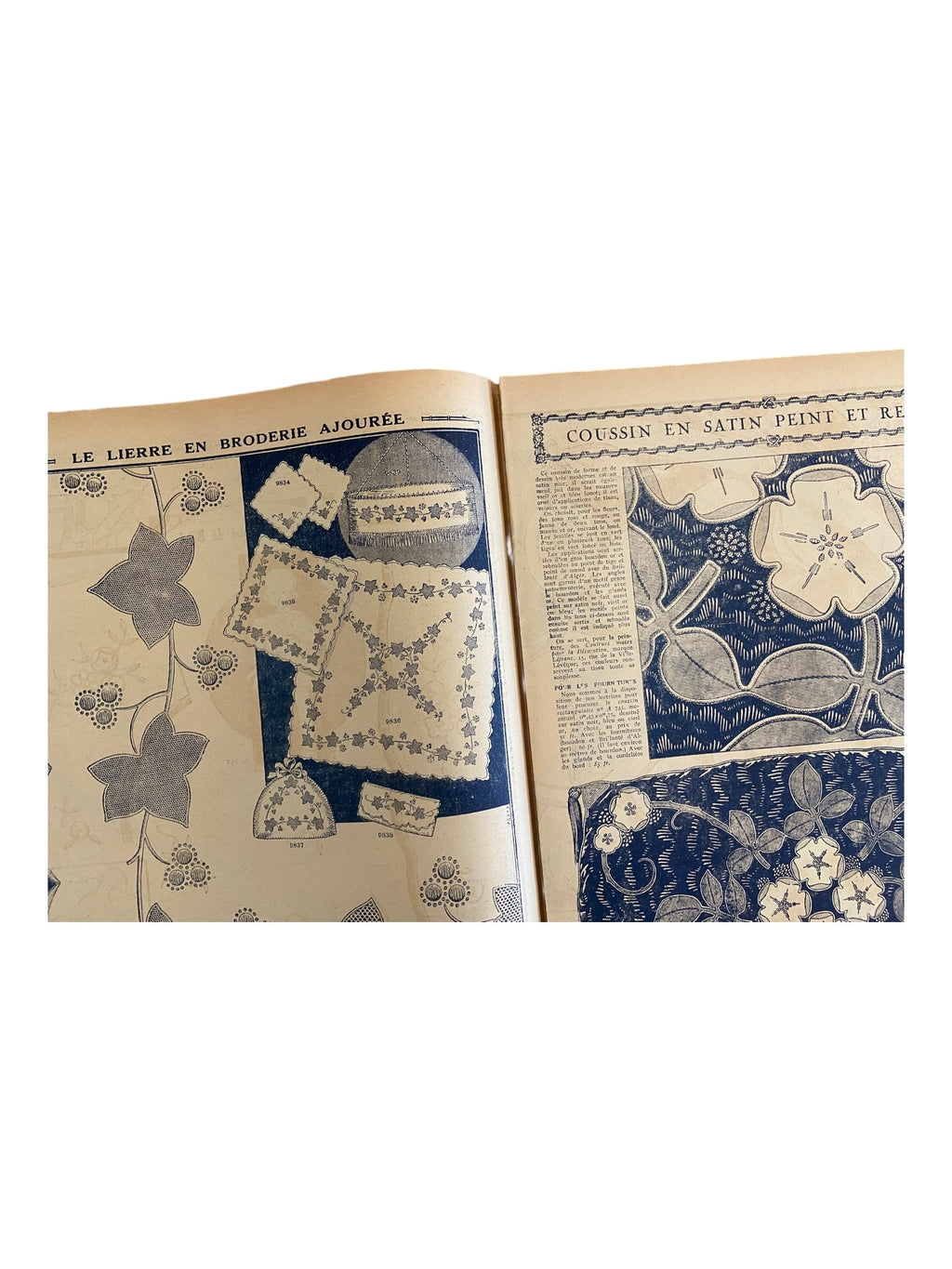 Mon Ouvrage 1 Mars 1929 vintage French craft magazine with knitting pattern for the jacket on the cover