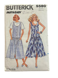 Butterick vintage 1980s dress and top sewing pattern Bust 30.5, 31.5, 32.5 inches