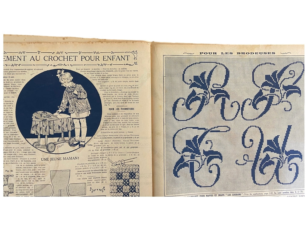 Mon Ouvrage 1 Mars 1926 vintage French craft magazine