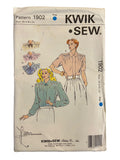 Kwik sew 1902 vintage 1980s blouse sewing pattern