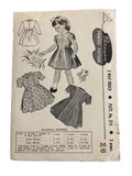Paragon No. 214 vintage 1940's sewing pattern child’s dress. Size 3 years.