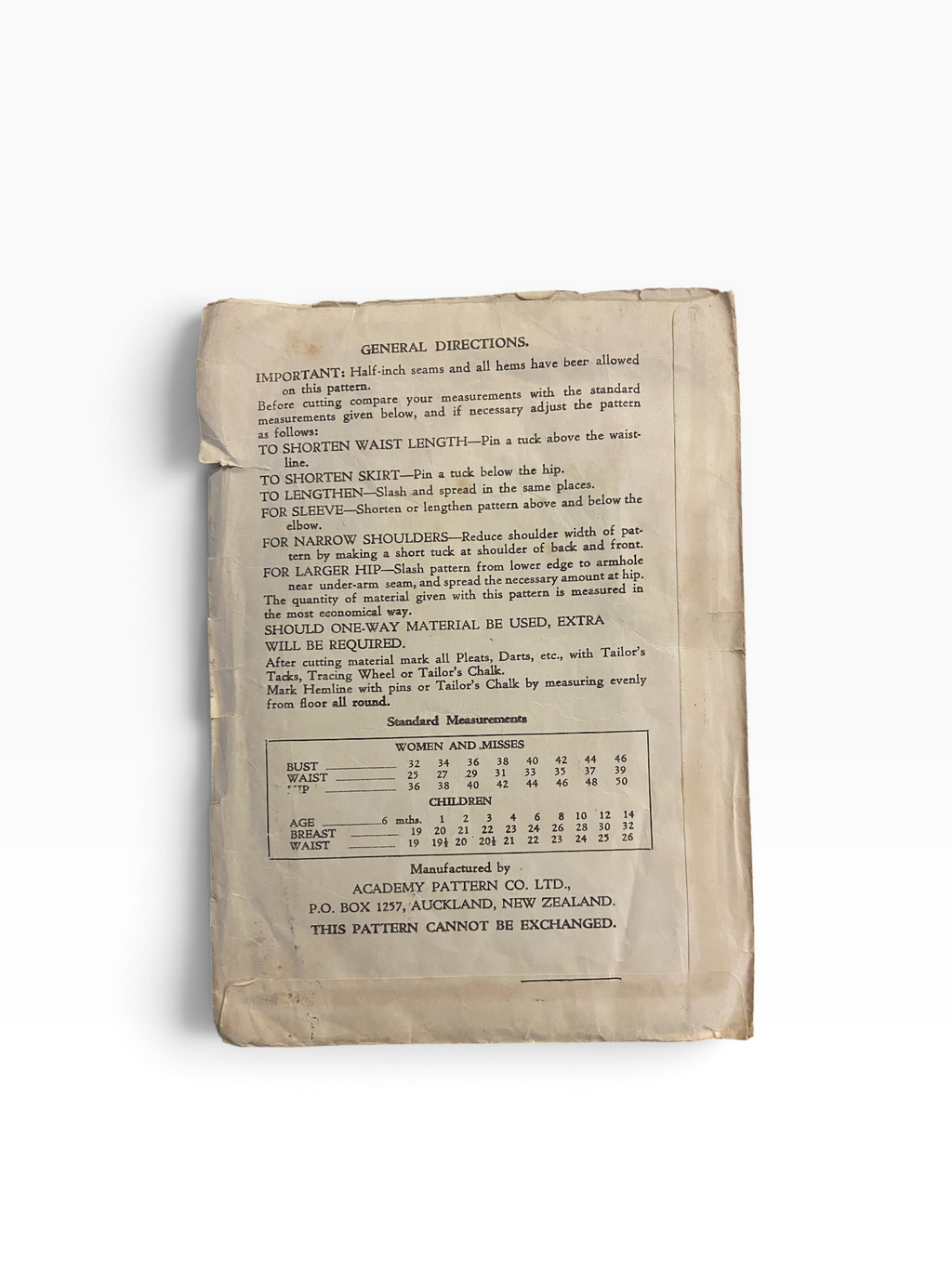 Academy 2724 vintage 1950s infant’s petticoat/slip sewing pattern 3 years 22 inch chest