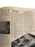 Australian home journal October 2nd 1950 with three sewing pattern, unused, factory folded. Two dresses and night dress. Bust 34 inches.