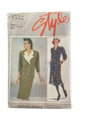 Style 4532 vintage 1980s dress sewing pattern. Bust 34, 36, 38 inches