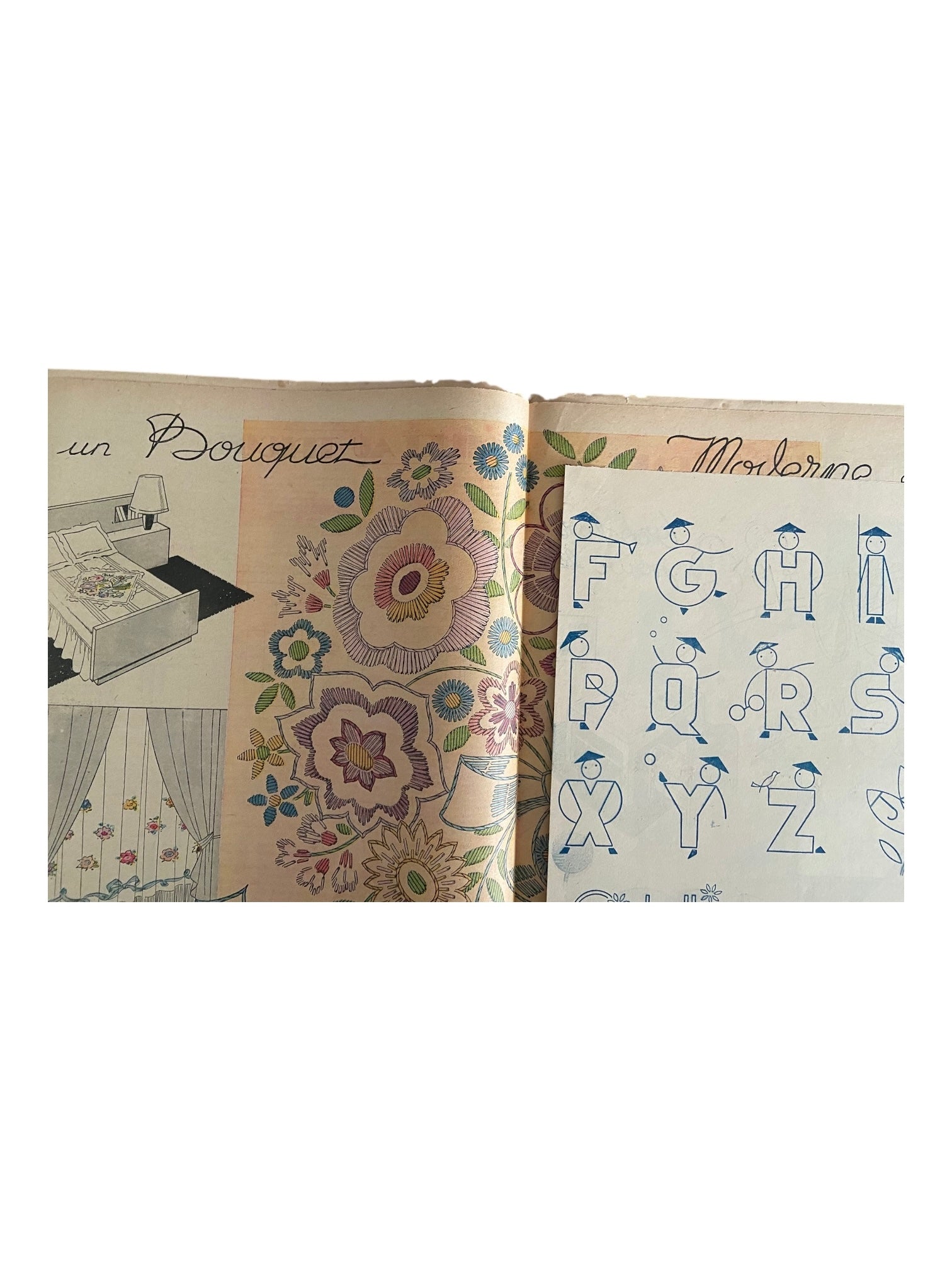 Mon Ouvrage 1 Mars 1938 vintage French craft magazine with knitting pattern for the jacket on the cover