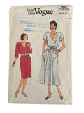 Vogue 9025 very easy very vogue vintage 1980s dress sewing pattern Bust 31.5, 32.5 inches