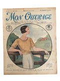 Mon Ouvrage 1 Juliet 1934 includes knitting pattern for the top on the front cover