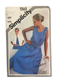 Simplicity 5363 vintage 1980s dress and jacket sewing pattern. Bust 32.5, 34, 36 inches