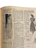 Australian home journal October 2nd 1950 with three sewing pattern, unused, factory folded. Two dresses and night dress. Bust 34 inches.