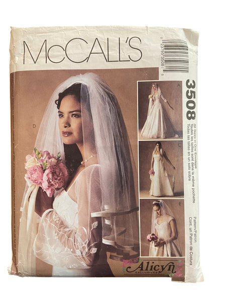 McCall’s 3508 vintage 2000s Alicyn wedding veils sewing pattern