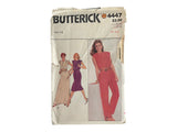 Butterick 4447 vintage 1980s jumpsuit and dress sewing pattern. Bust 36 inches
