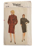 Vogue 8766 vintage 1980s dress sewing pattern. Bust 32.5 inches