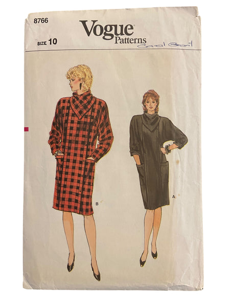 Vogue 8766 vintage 1980s dress sewing pattern. Bust 32.5 inches