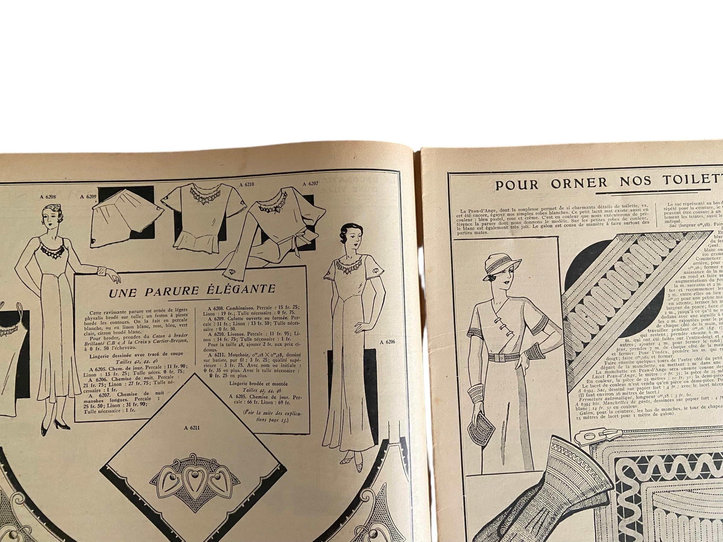 Mon Ouvrage 1 Juliet 1934 includes knitting pattern for the top on the front cover