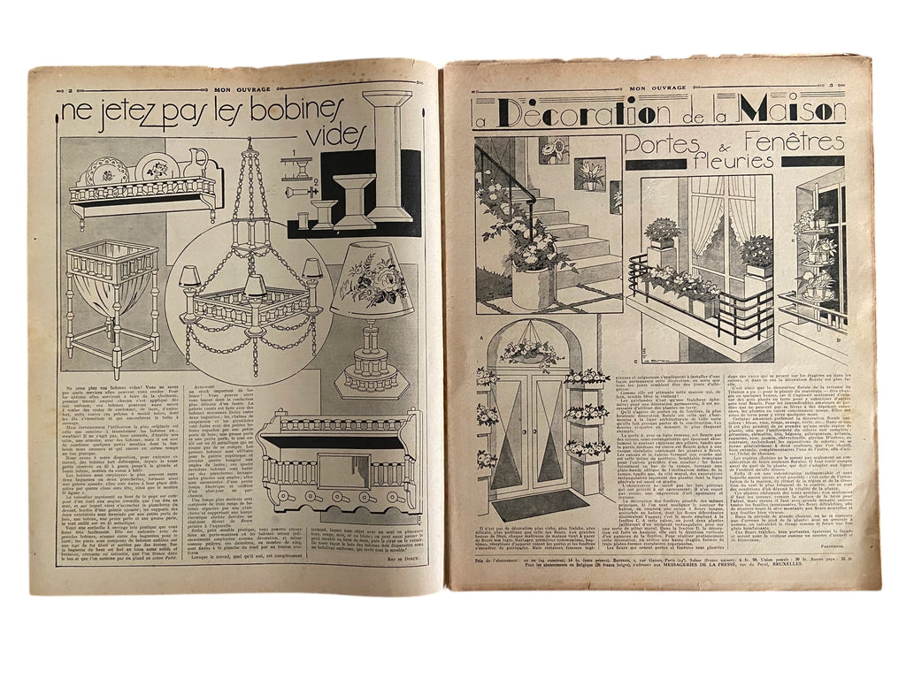 Mon Ouvrage 15 Juliet 1937 includes  crochet pattern for the blouse on the front cover