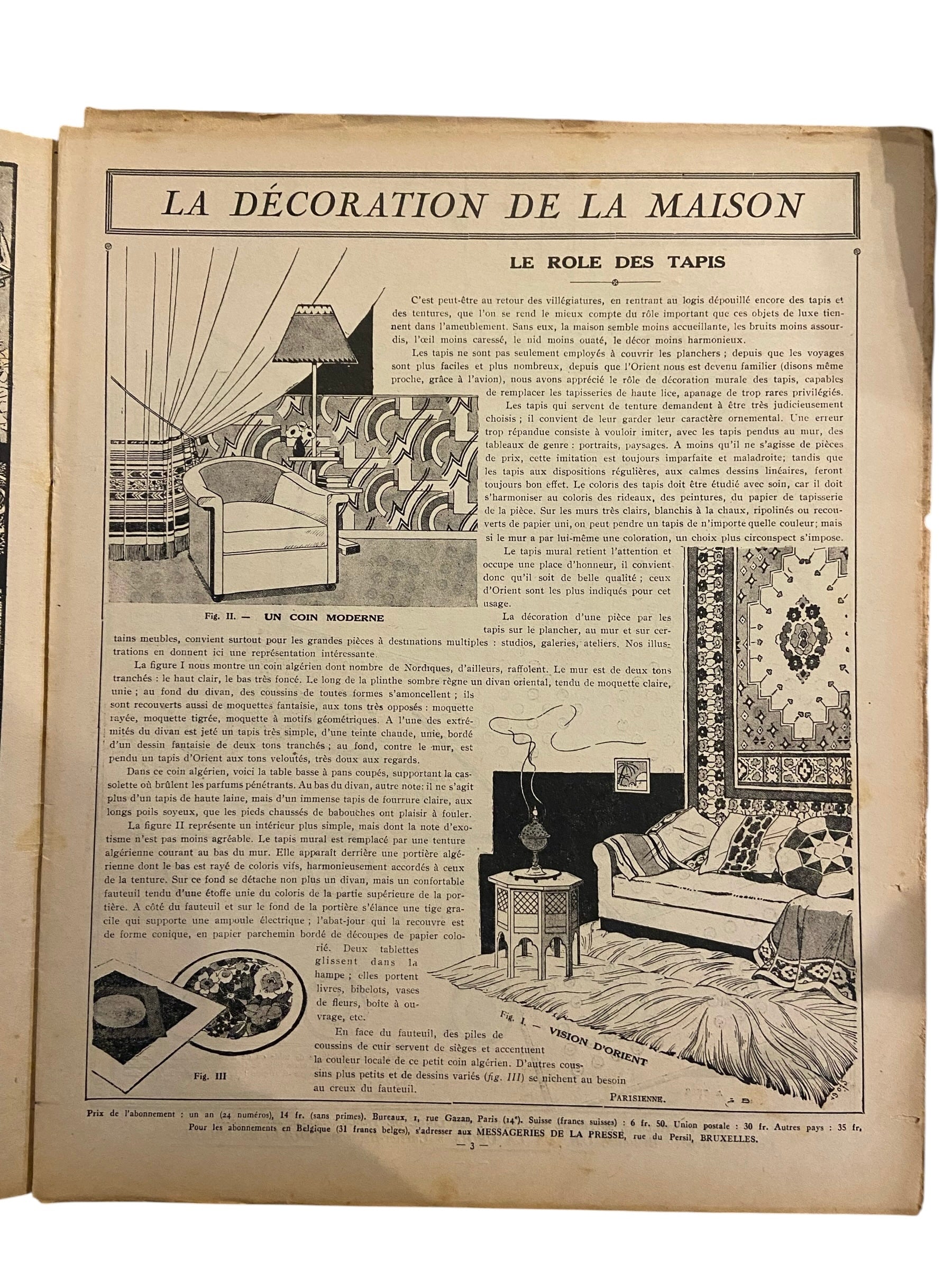 Mon Ouvrage 1 October 1935 includes  knitting pattern for the dress on the front cover and a man’s singlet (vest)