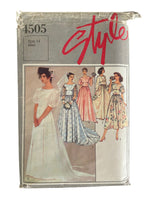Style 4505 vintage 1980s bridal or bridesmaid dress pattern Bust 36 inches