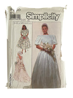 Simplicity 9050 vintage 1980s Jessica McClintock bridal or bridesmaid dress pattern Bust 34 inches